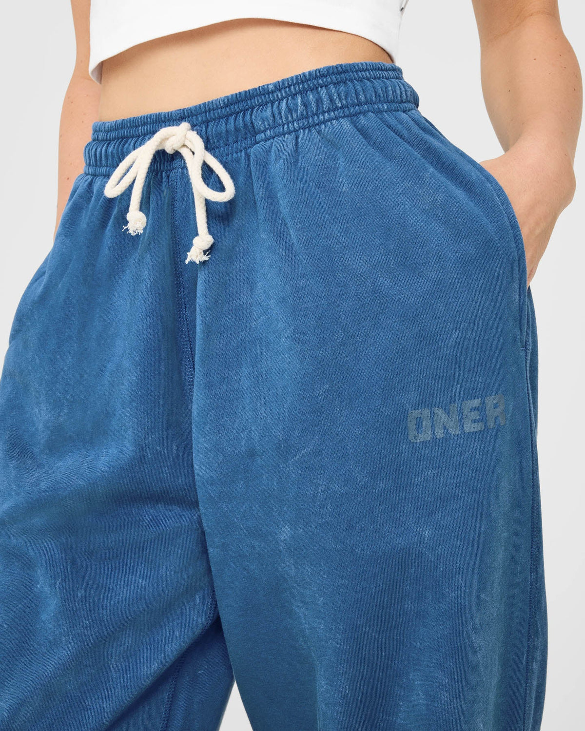 Raw Lounge Wide Leg Sweatpants | Washed Ocean Blue