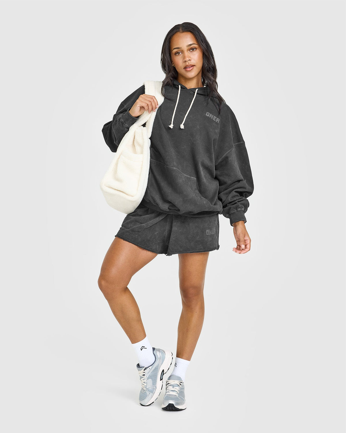 Raw Lounge Oversized Hoodie | Washed Black