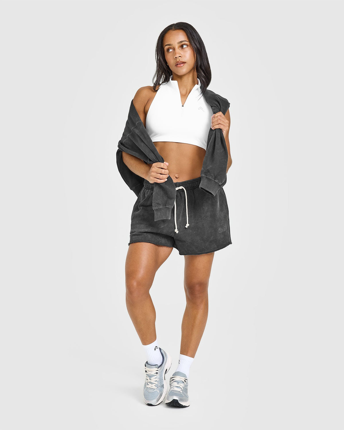 Raw Lounge Oversized Shorts | Washed Black
