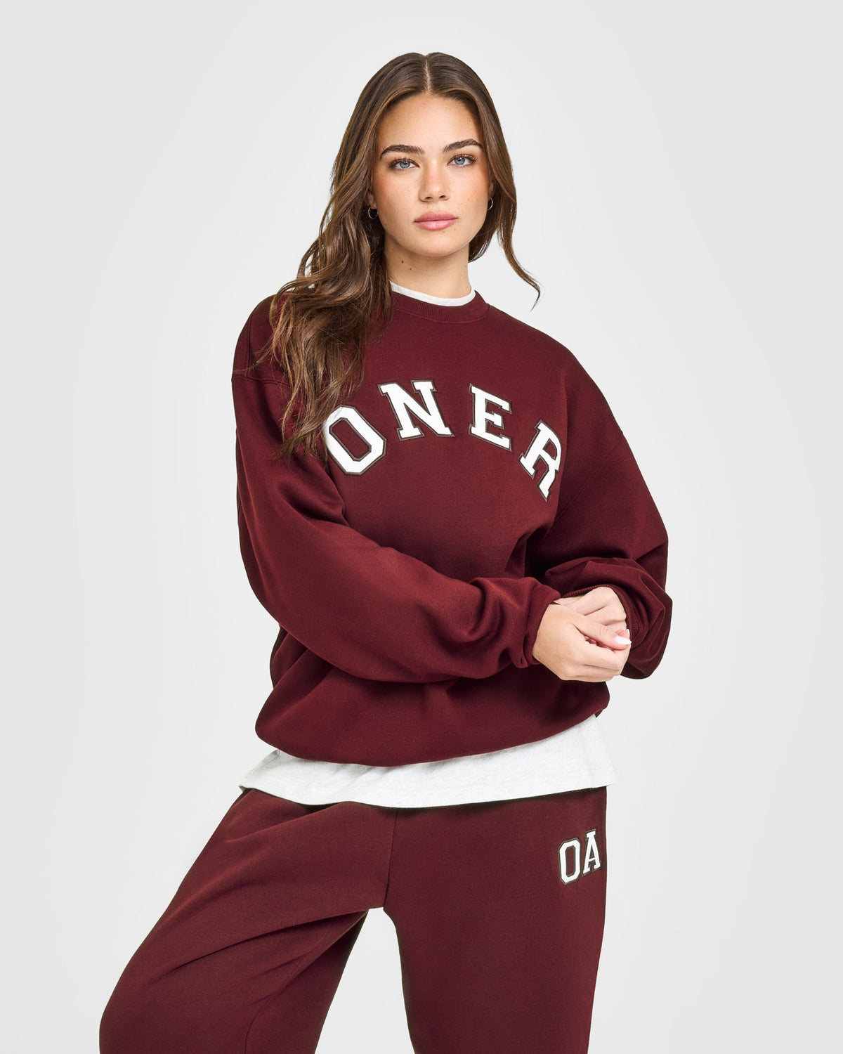 Foundations Oversized Oner Girlfriend Sweatshirt | Rosewood