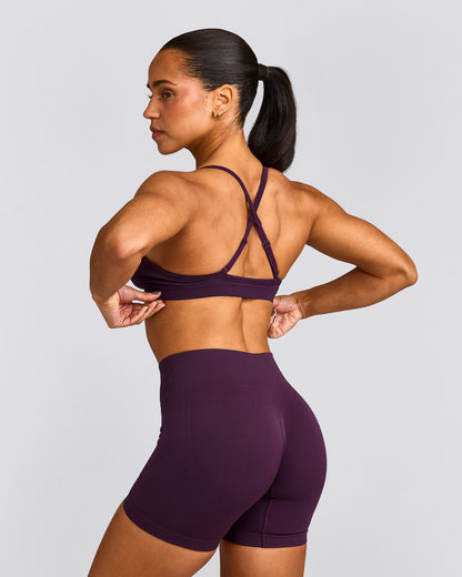 EnhanceLift™ Seamless Strappy Sports Bra | Blackberry Purple