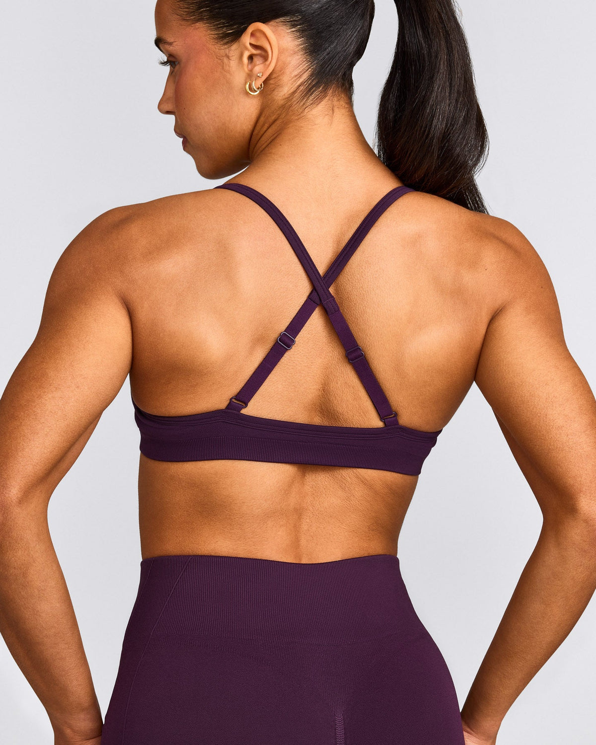 EnhanceLift™ Seamless Strappy Sports Bra | Blackberry Purple