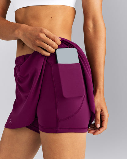 AirMove™ Skort with Pockets | Ripe Fig