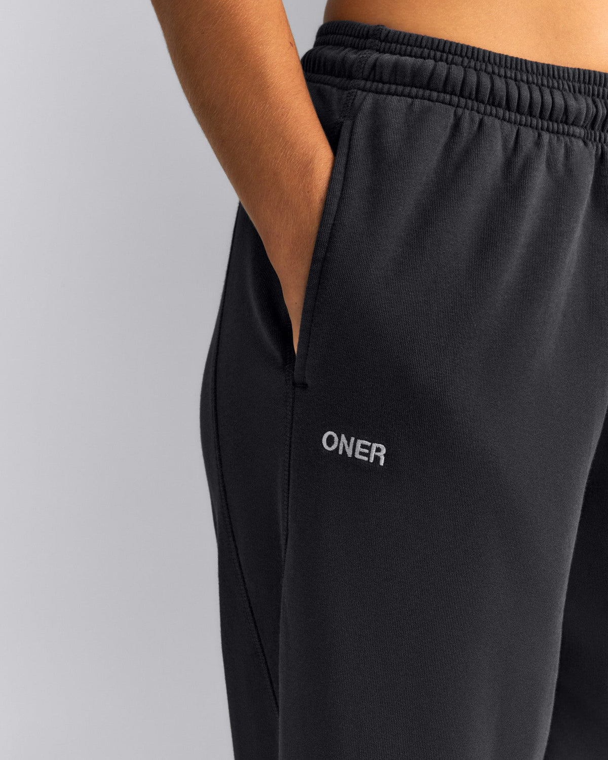 Cotton Vintage Lounge Wide Leg Sweatpants | Washed Black