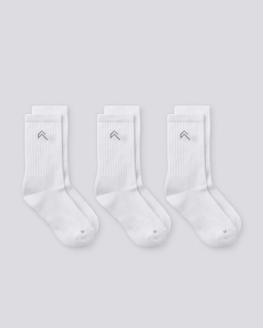 Crew Socks 3 Pack | White