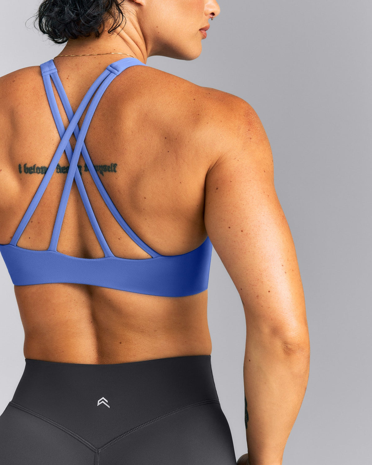 EasyLift™ High Neck Sports Bra | Glaucous Blue