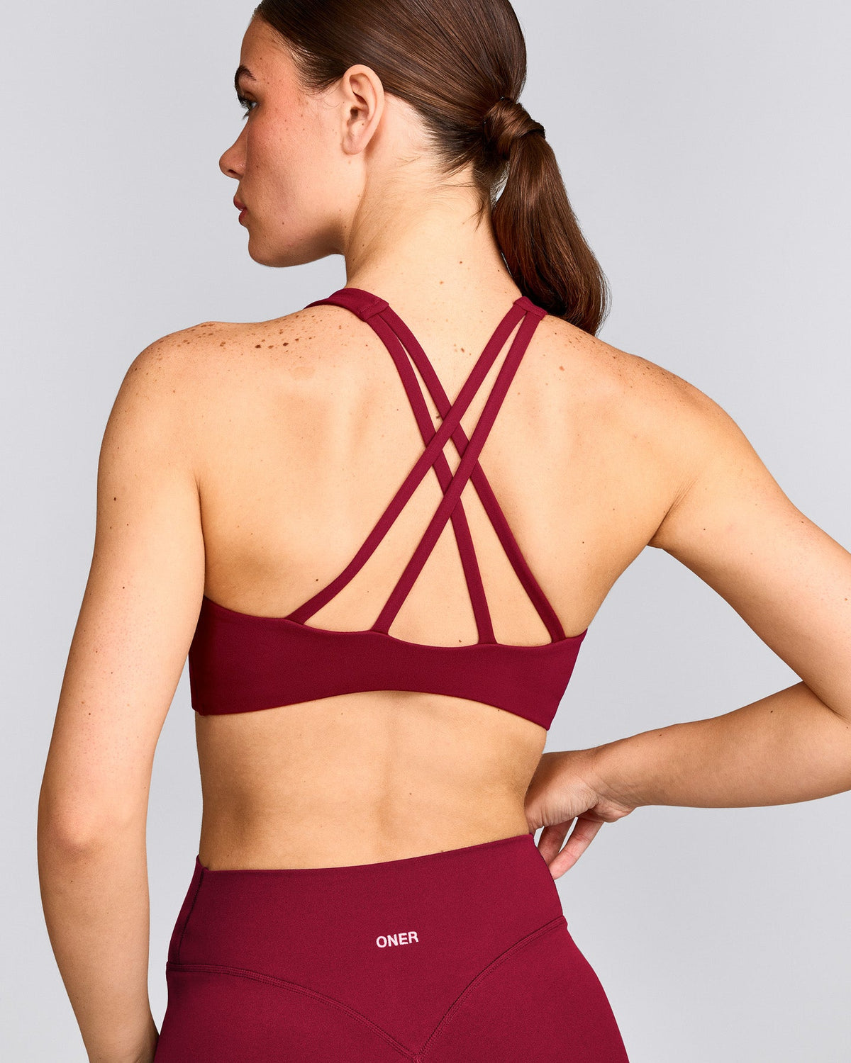 EasyLift™ High Neck Sports Bra | Ruby Red