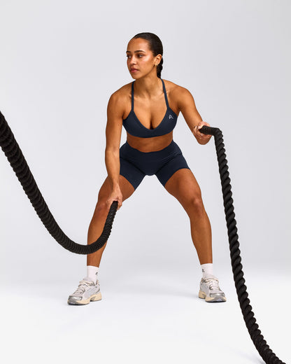 EnhanceLift™ Seamless Strappy Sports Bra | True Blue