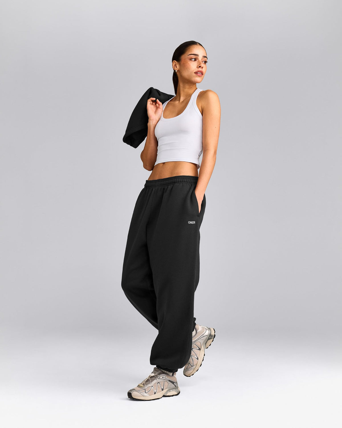Foundations Cosy Oversized Sweatpants | Soft Black