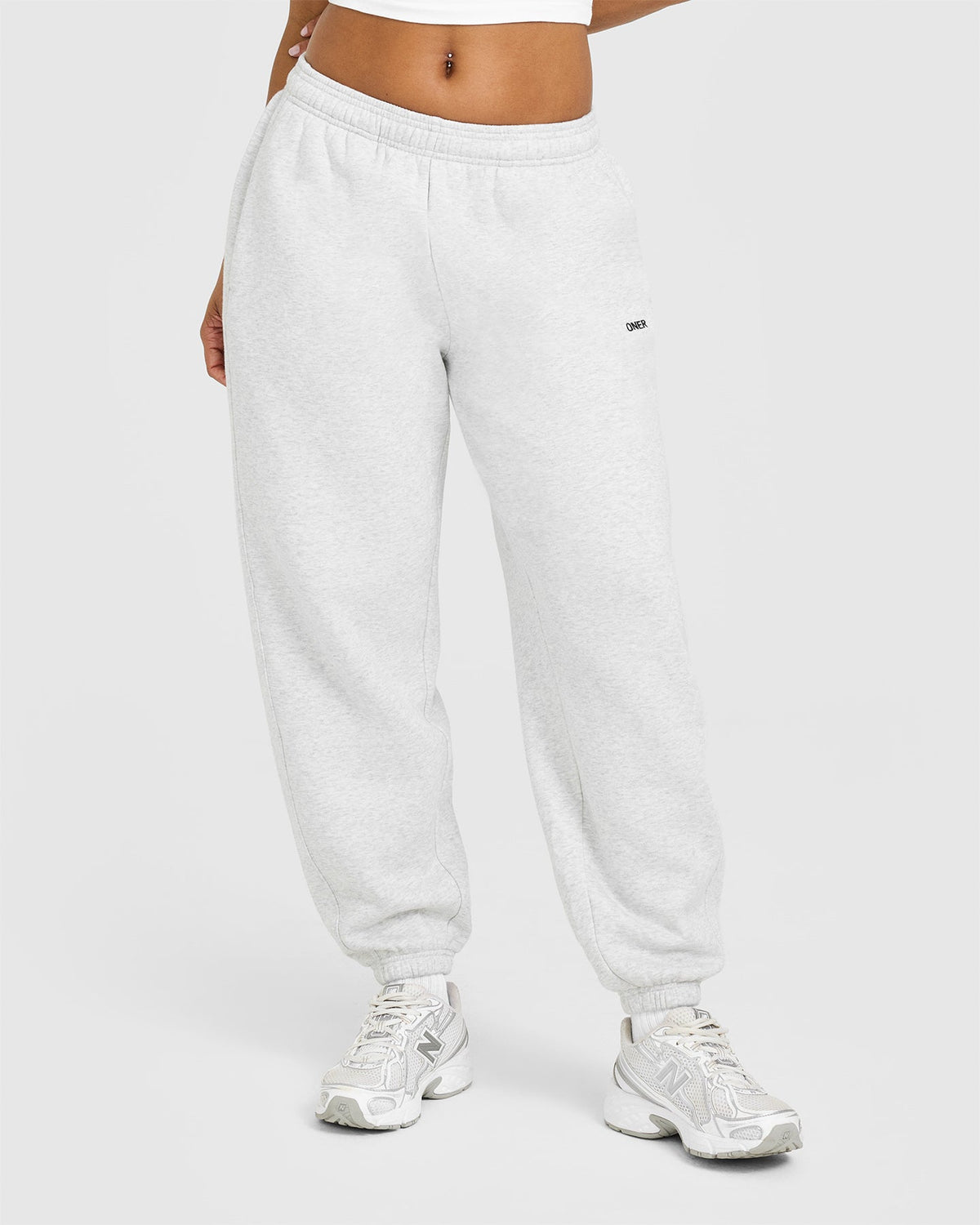 Foundations Oversized Sweatpants | Light Gray Marl