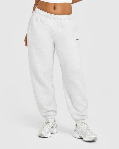 Foundations Oversized Sweatpants | Light Gray Marl
