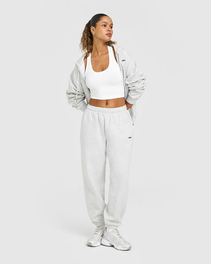 Foundations Oversized Sweatpants | Light Gray Marl