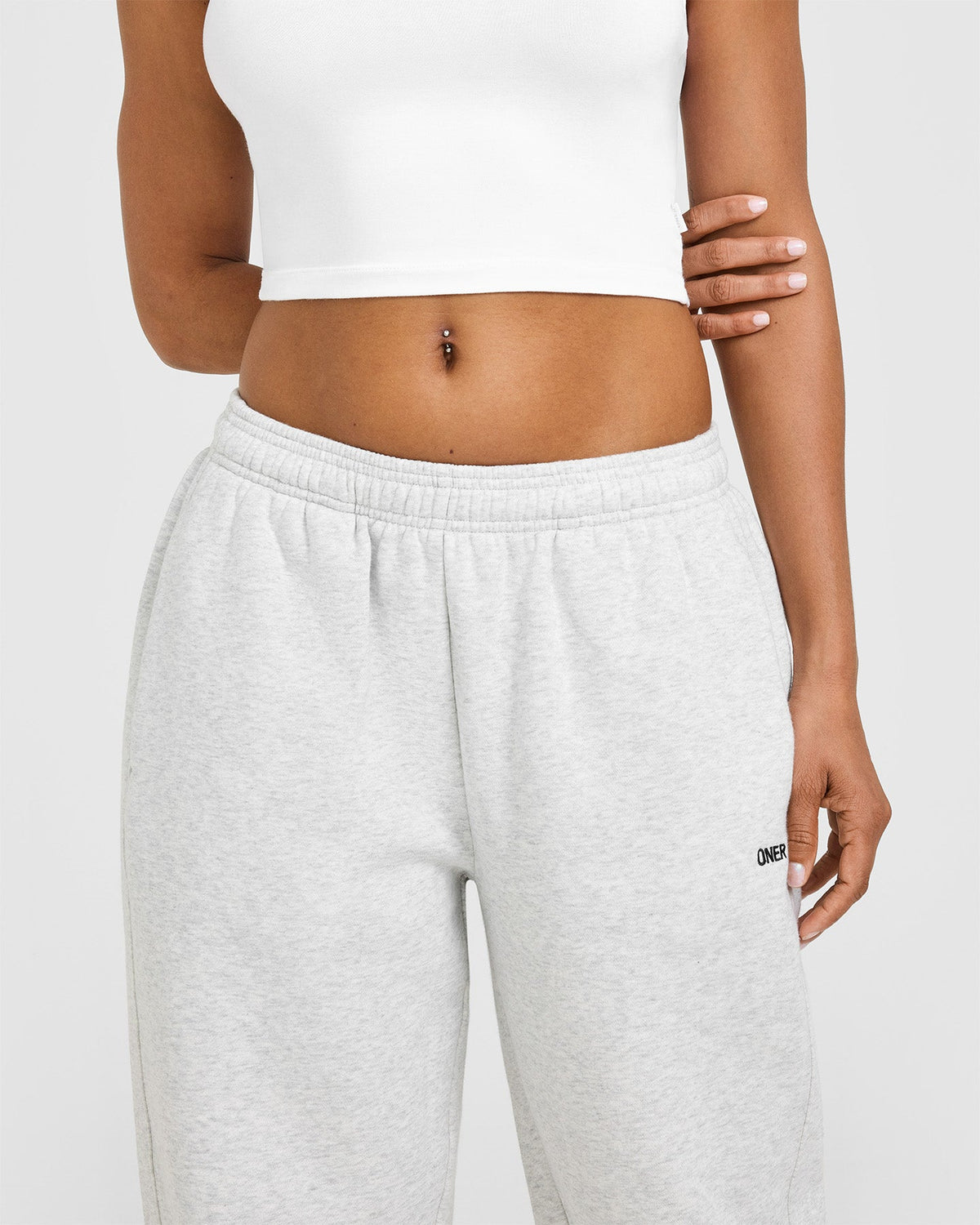 Foundations Oversized Sweatpants | Light Gray Marl