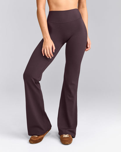 SoftMotion™ Flared Pants | Dark Umber Brown