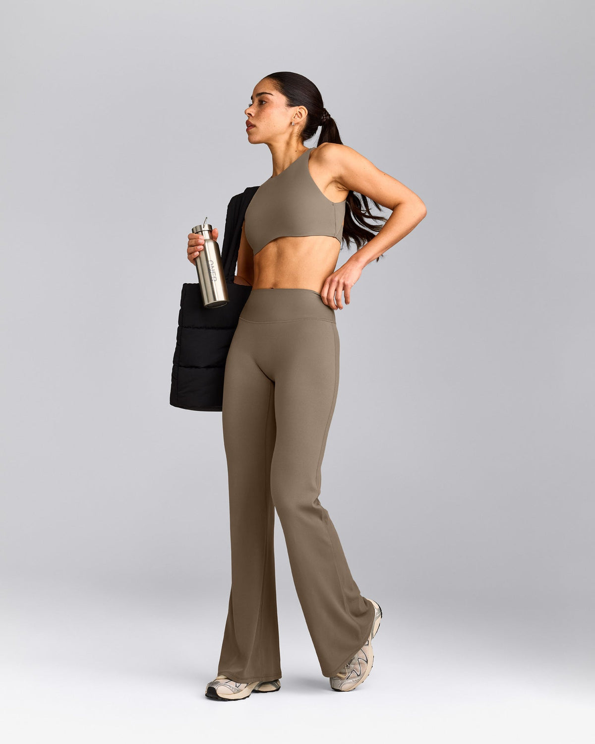 SoftMotion™ Flared Pants | Moss Brown
