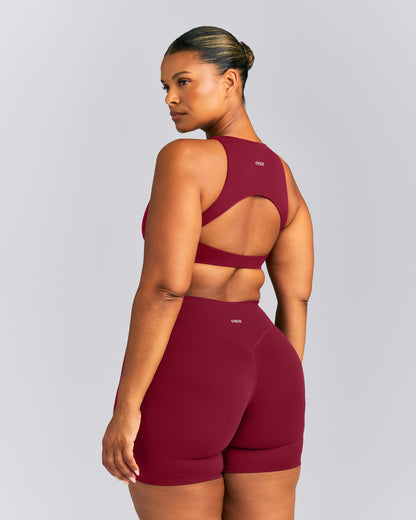 SoftMotion™ High Neck Sports Bra | Ruby Red
