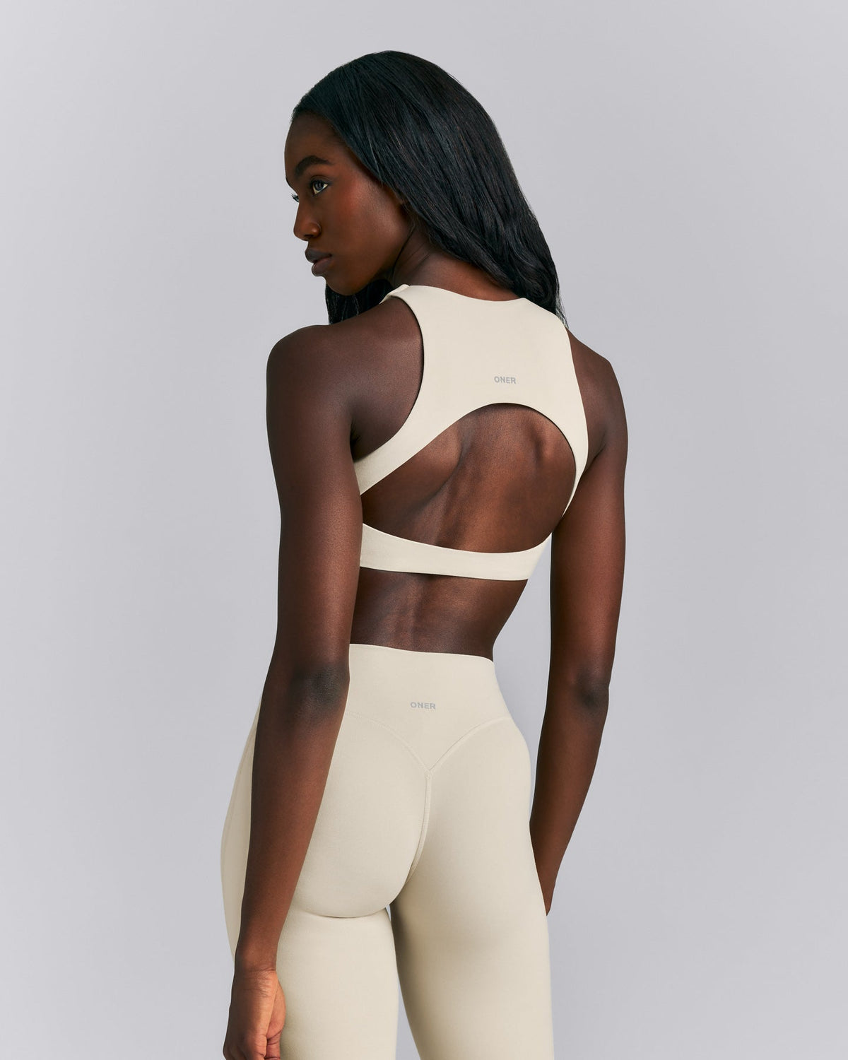 SoftMotion™ High Neck Sports Bra | Oatmeal