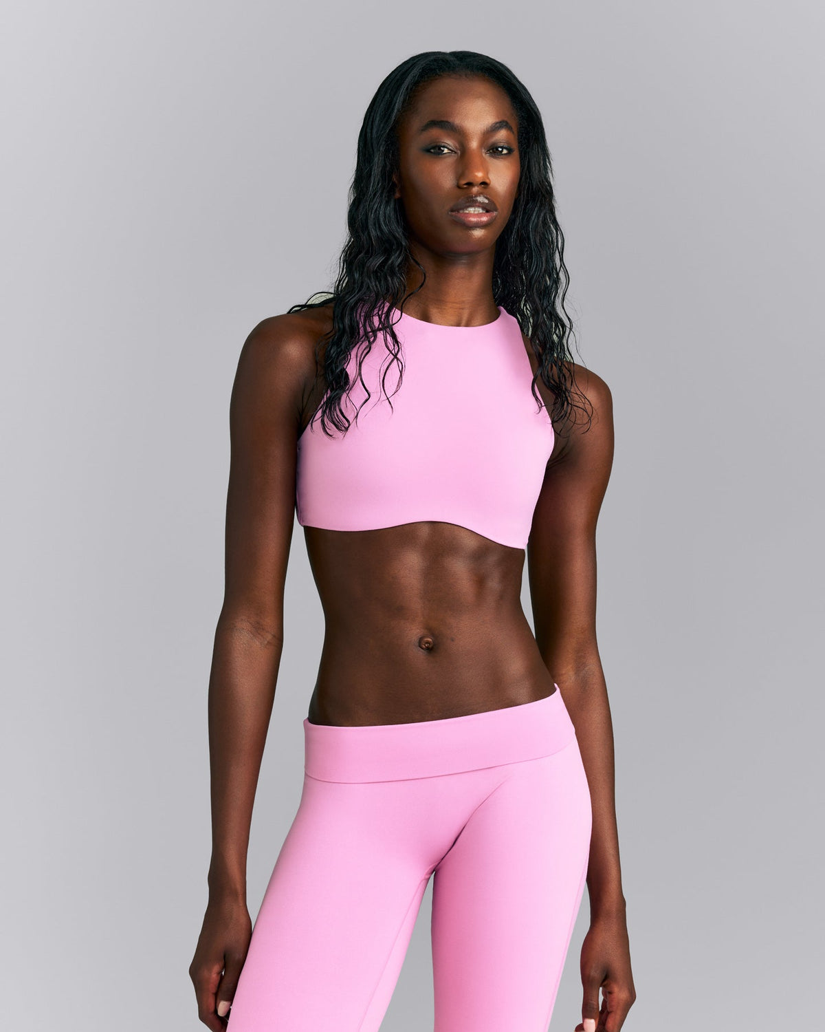 SoftMotion™ High Neck Sports Bra | Rose Pink