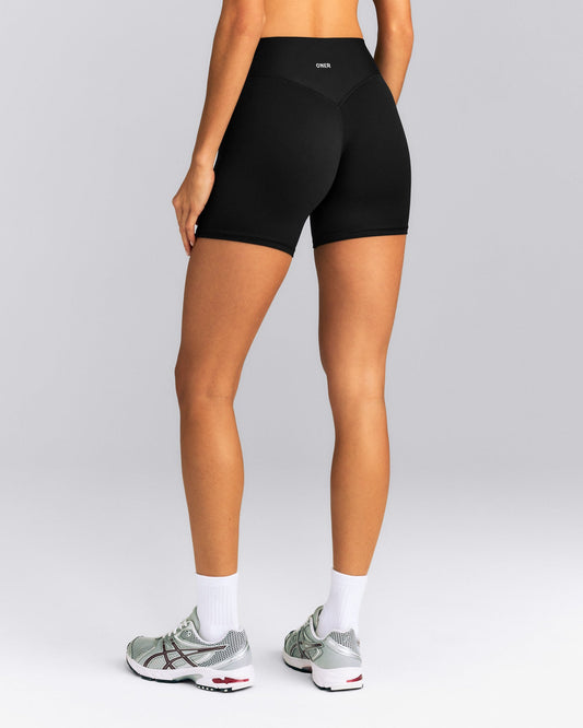 SoftMotion™ High Waisted Shorts 6" | Black