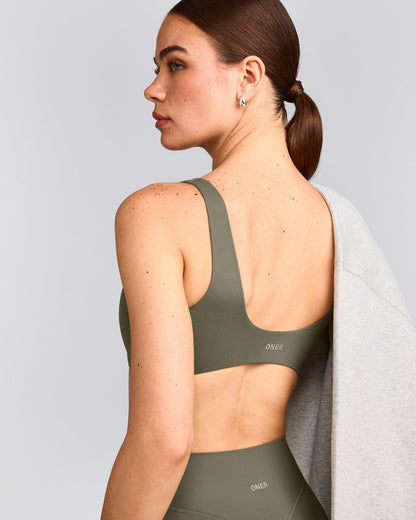 SoftMotion™ Scoop Back Bralette | Alpine Green