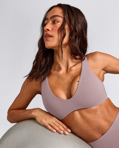 SoftMotion™ Scoop Back Bralette | Dusty Purple