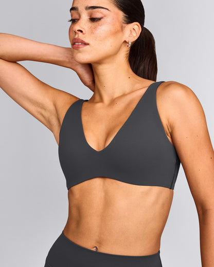 SoftMotion™ Scoop Back Bralette | Coal