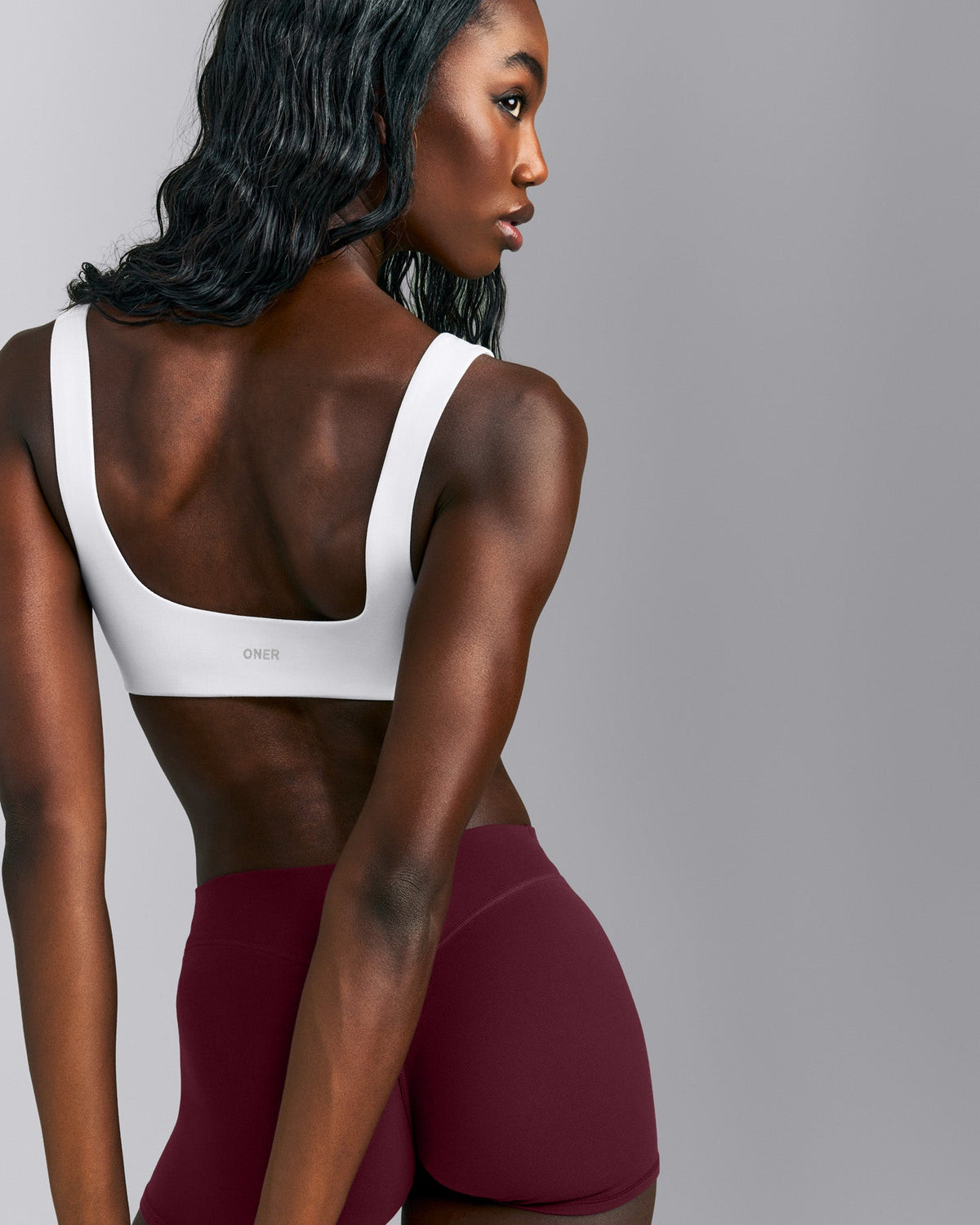 SoftMotion™ Soft Square Neck Sports Bra | White