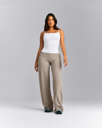 SoftMotion™ Strappy Tank Top with Built in Bra Shelf | White