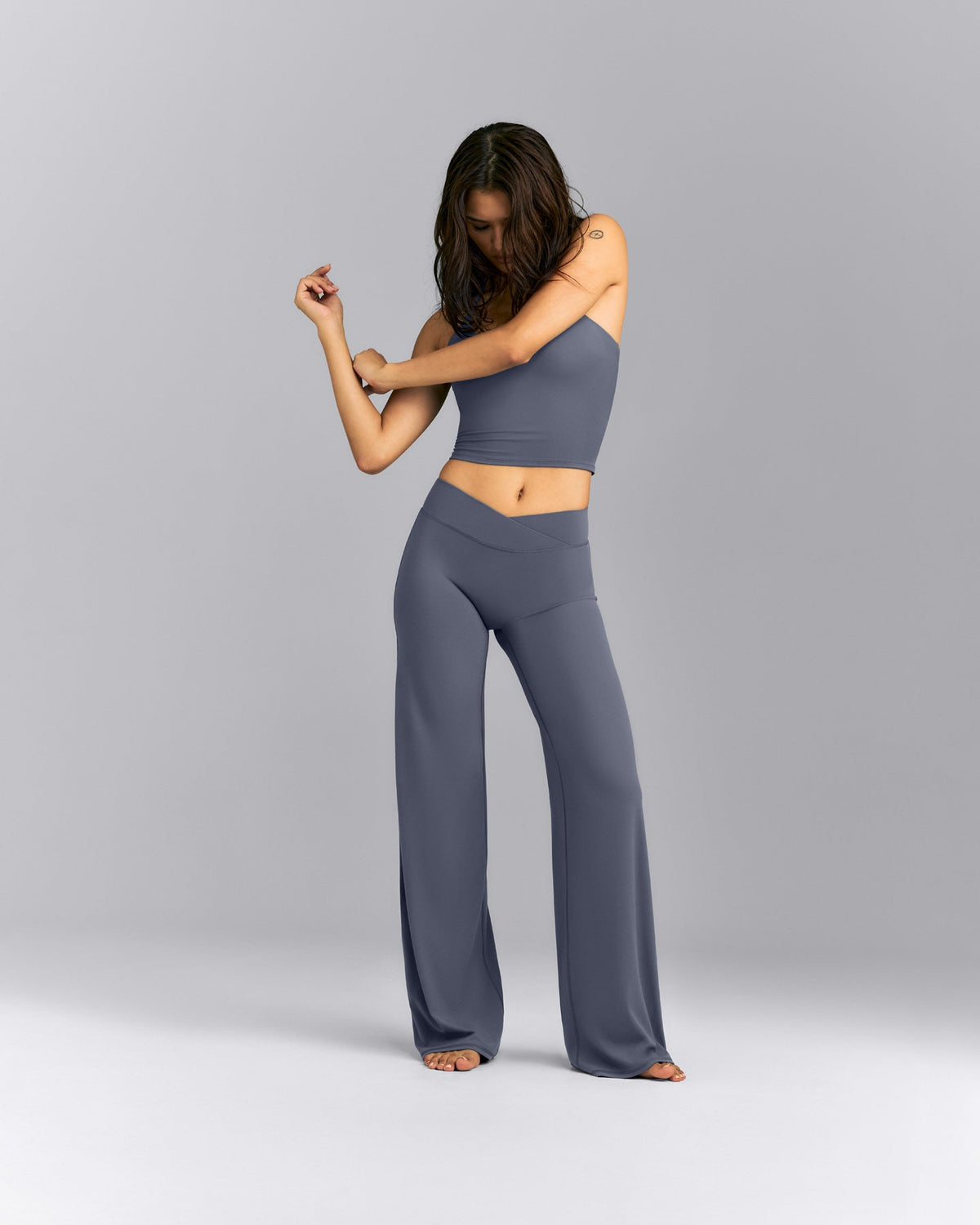 SoftMotion™ Wrap Straight Leg Pants | Granite Blue