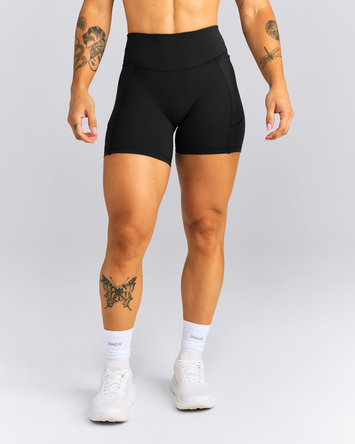 UnifiedMove™ High Waisted Pocket Shorts with Bonding | Black