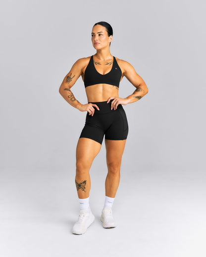 UnifiedMove™ High Waisted Pocket Shorts with Bonding | Black