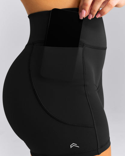 UnifiedMove™ High Waisted Pocket Shorts with Bonding | Black