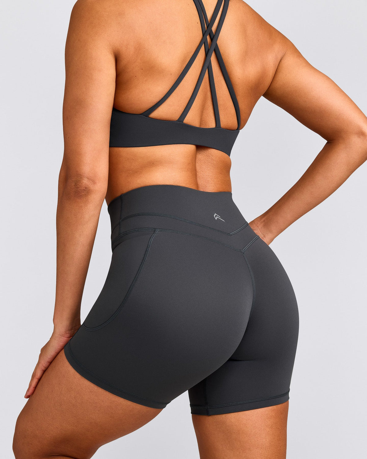 UnifiedMove™ High Waisted Pocket Shorts 6" | Coal