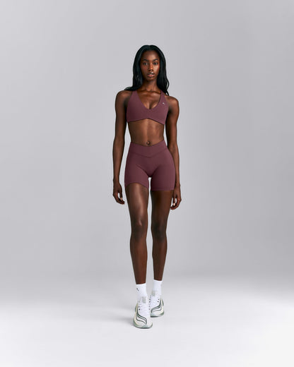 UnifiedMove™ V Front Mid Rise Shorts 6" | Velvet Mocha