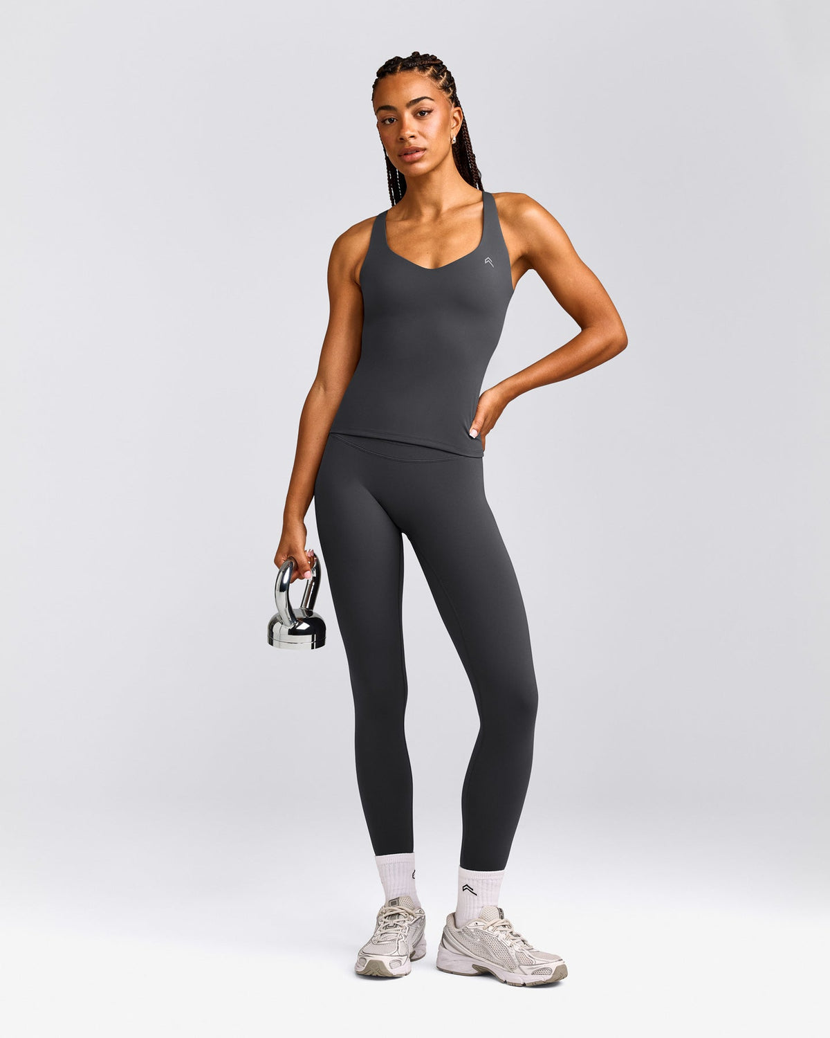 UnifiedMove™ V Neck Cross Back Tank Top | Coal