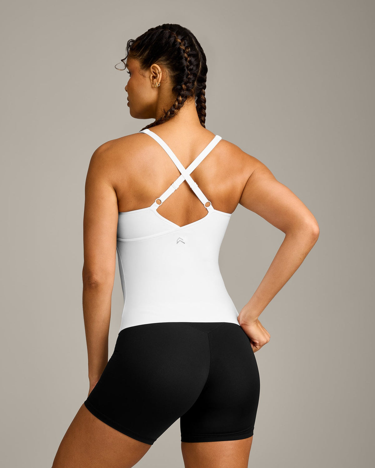 UnifiedMove™ V Neck Cross Back Tank Top | White