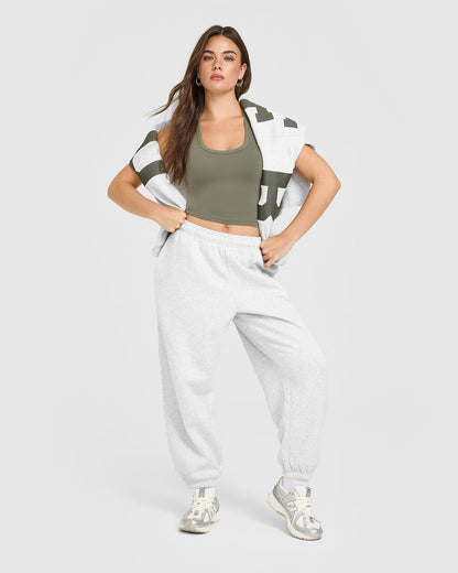 Foundations Oversized Oner Sweatpants | Light Gray Marl