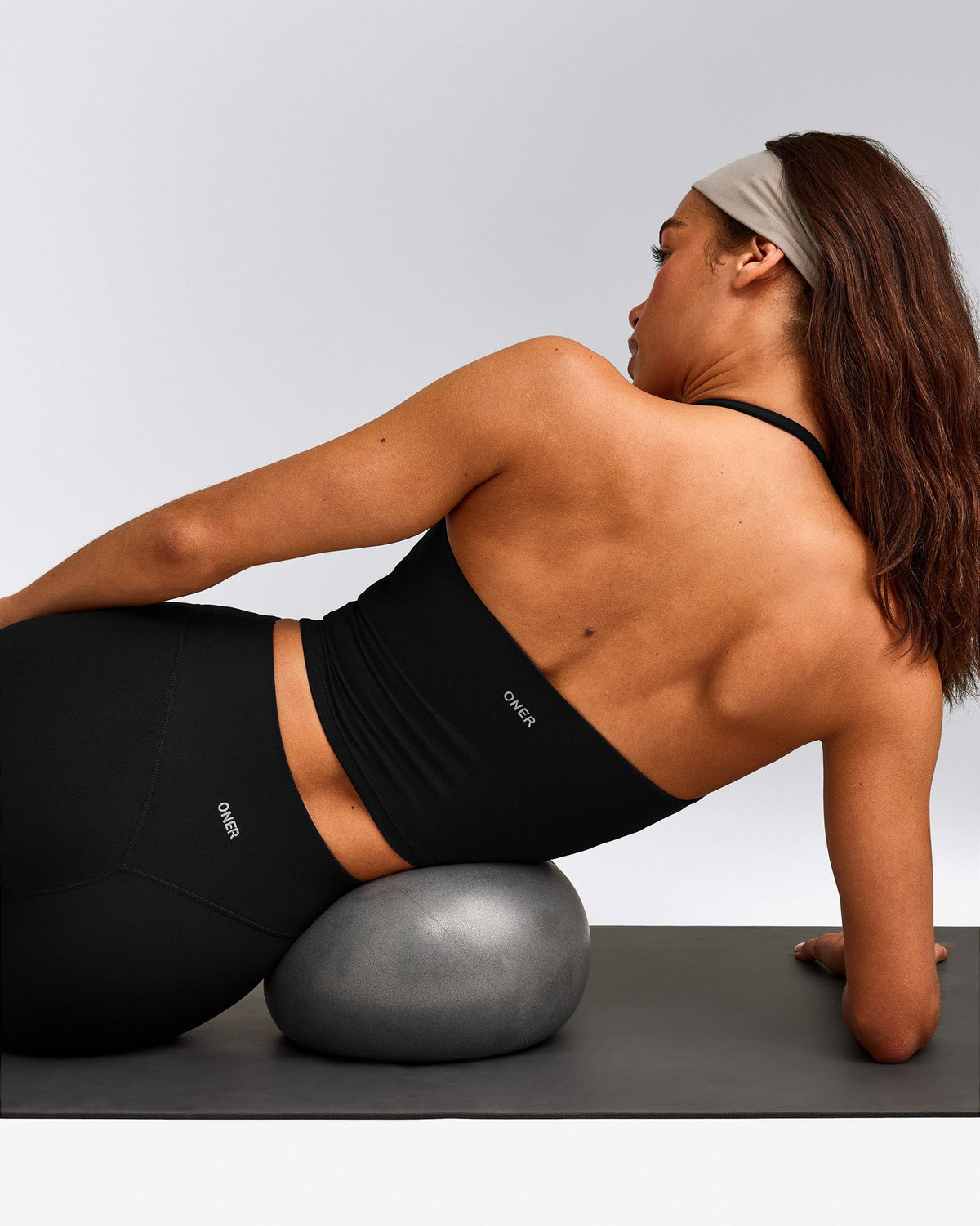 SoftMotion™ Strappy Halter Neck Mid Tank Top with Built in Bra Shelf | Black