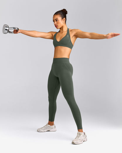 EffortlessLift™ Seamless Mid Rise Leggings | Dark Khaki