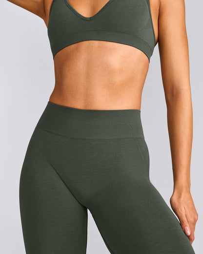 EffortlessLift™ Seamless Mid Rise Leggings | Dark Khaki