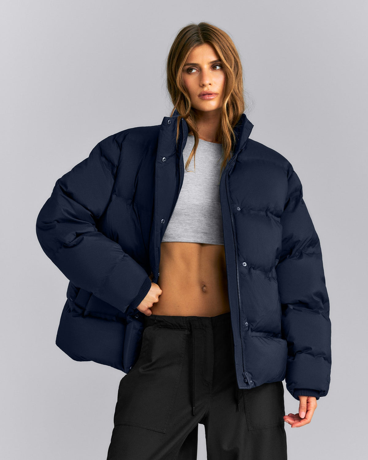 Oversized Puffer Jacket | Deep Navy