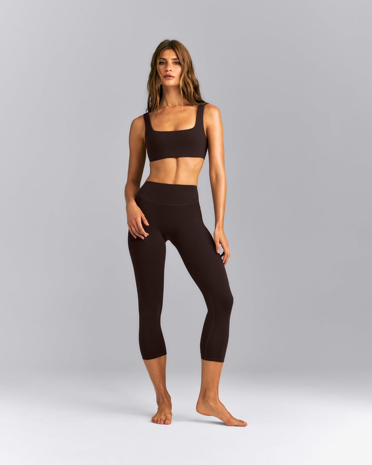 SoftMotion™ Soft Square Neck Sports Bra | 70% Cocoa