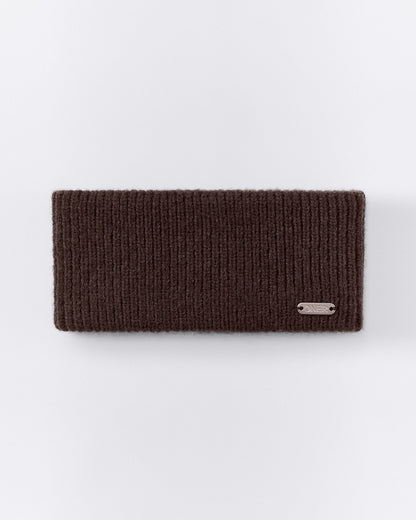 Wool Rib Knit Headband | 70% Cocoa
