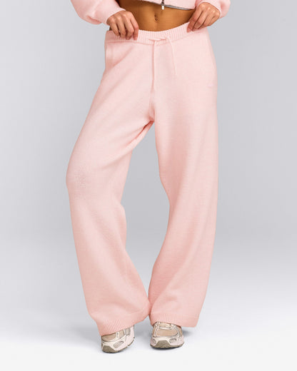 Oversized Knit Straight Leg Pants | Soft Girl Pink