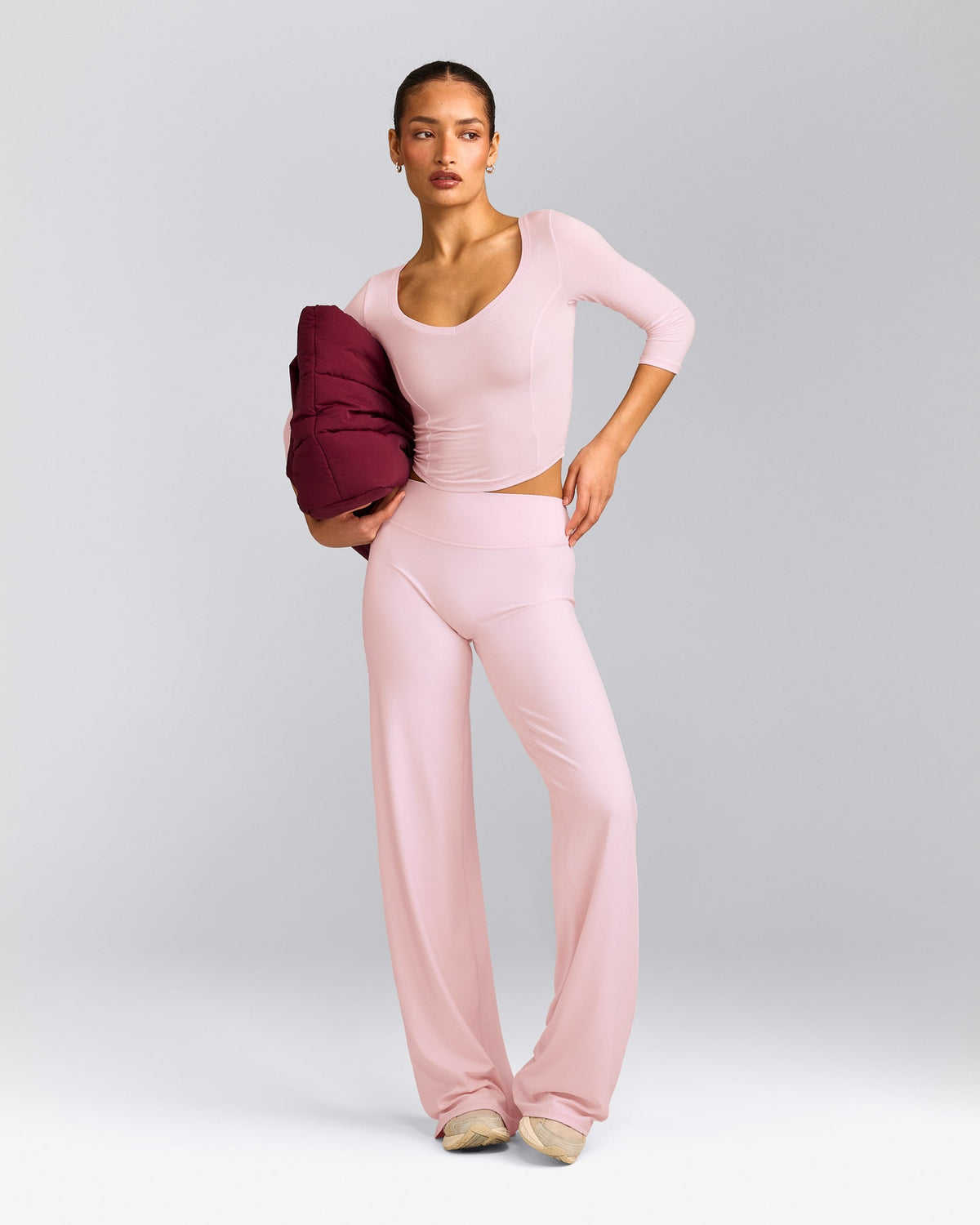 SoftMotion™ Straight Leg Pants | Soft Girl Pink