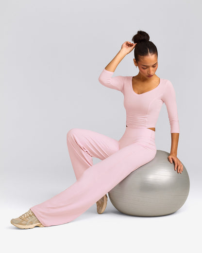 SoftMotion™ Straight Leg Pants | Soft Girl Pink