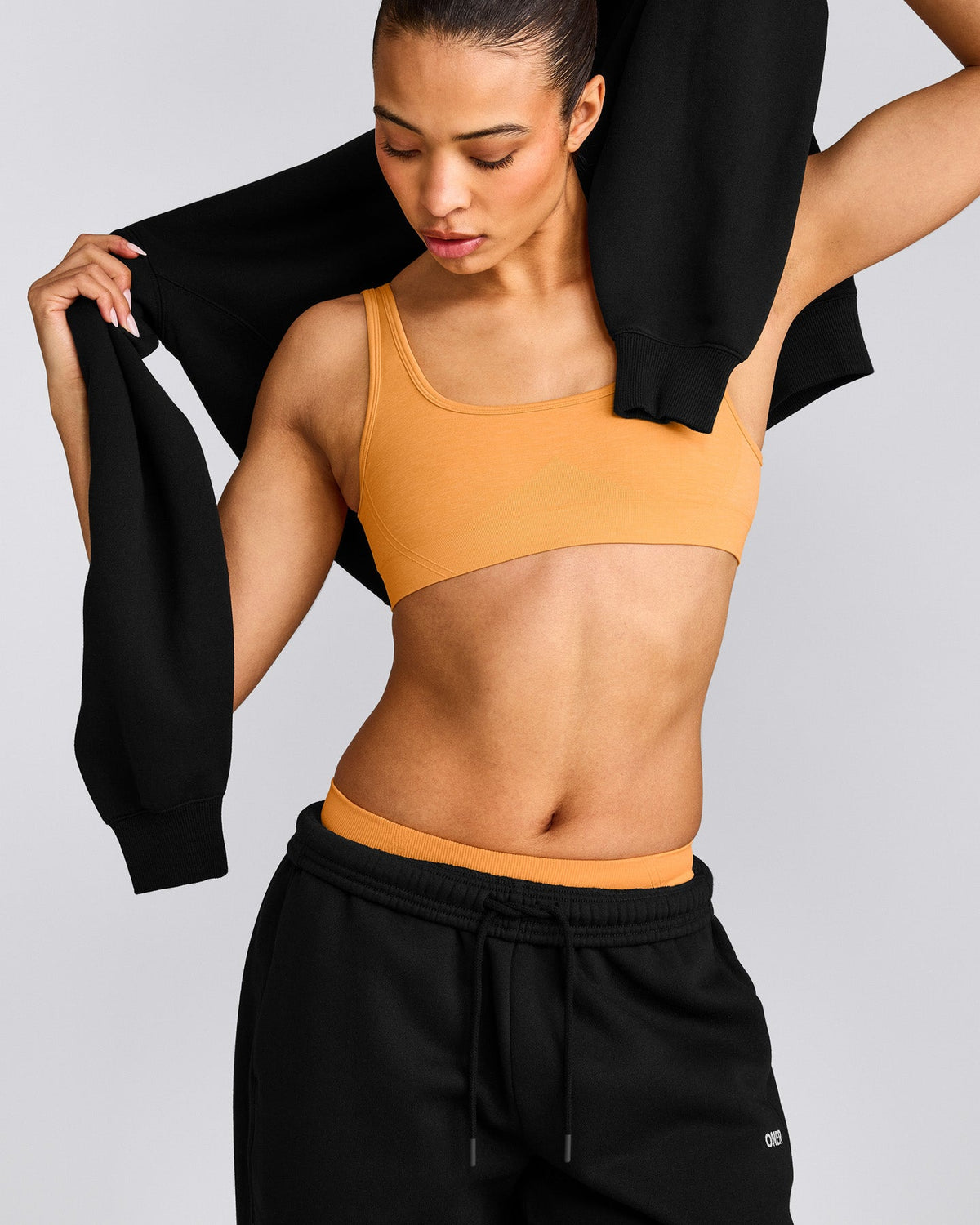 EffortlessLift™ Square Neck Sports Bra | Powdered Orange