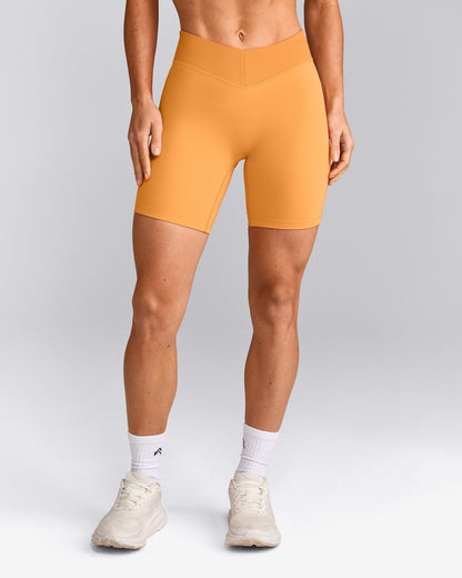 UnifiedMove™ V Front Mid Rise Shorts 6" | Powdered Orange