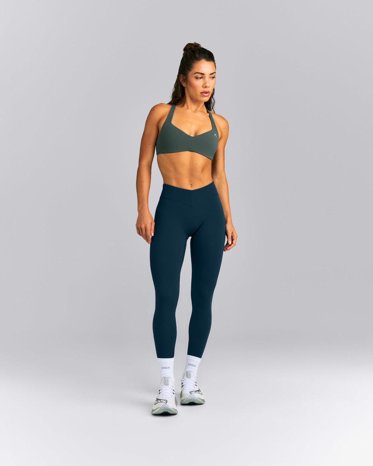 UnifiedMove™ T Back Minimal Bralette | Shadow Green