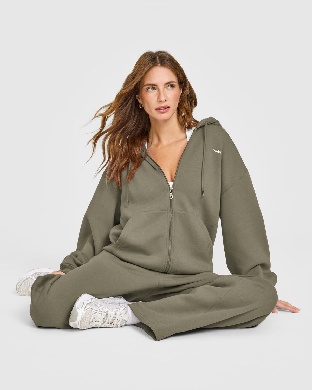 Foundations Zip Up Hoodie | Alpine Green